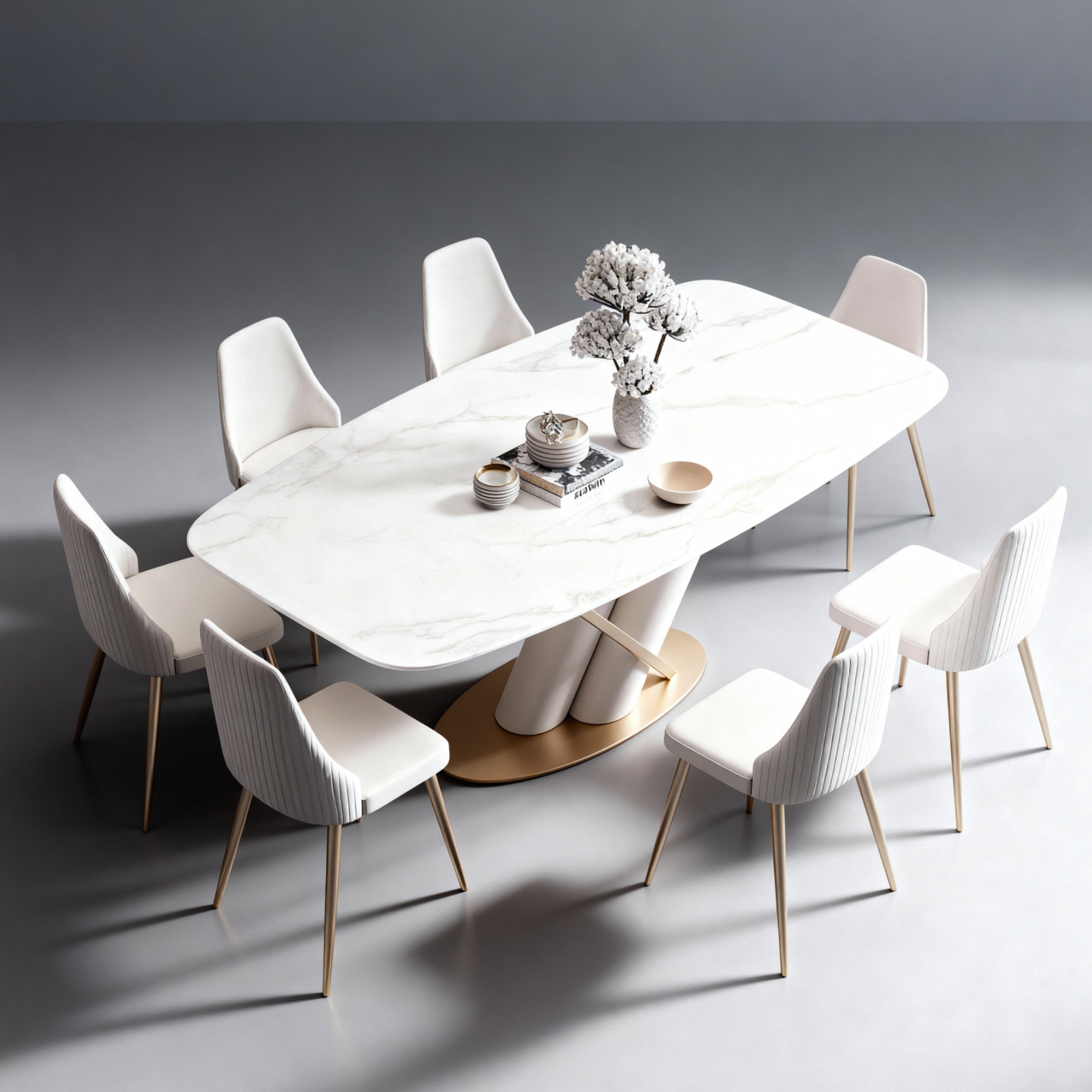 Modernist Metal Dining Table