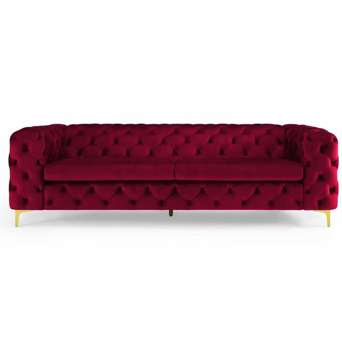 Cherish Fabric Sofa - Maroon