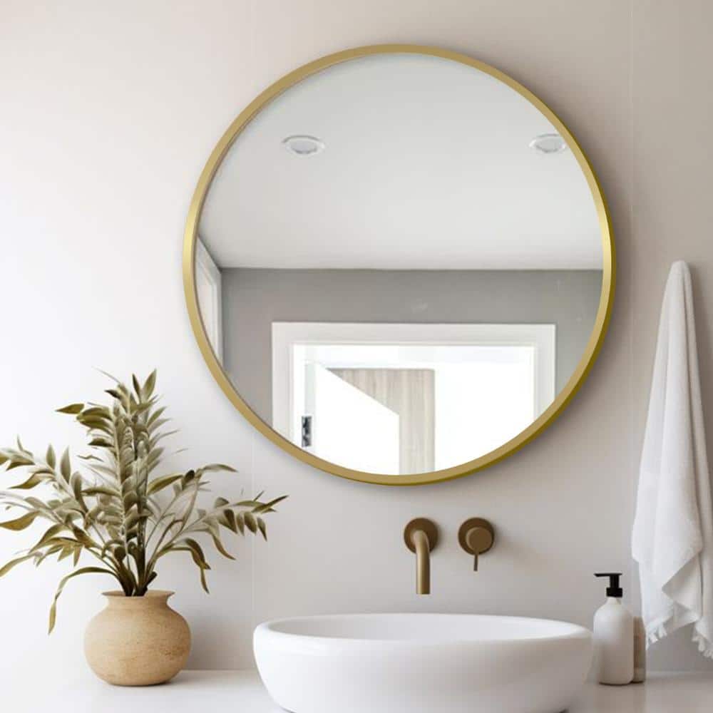 Aluminium Circle Decorative wall mirror by elegant arts and frames (Mirror size 600 mm)