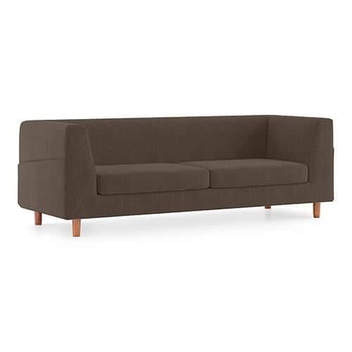 Rubik Essential 3 Seater Fabric Sofa in Daschund Brown Colour