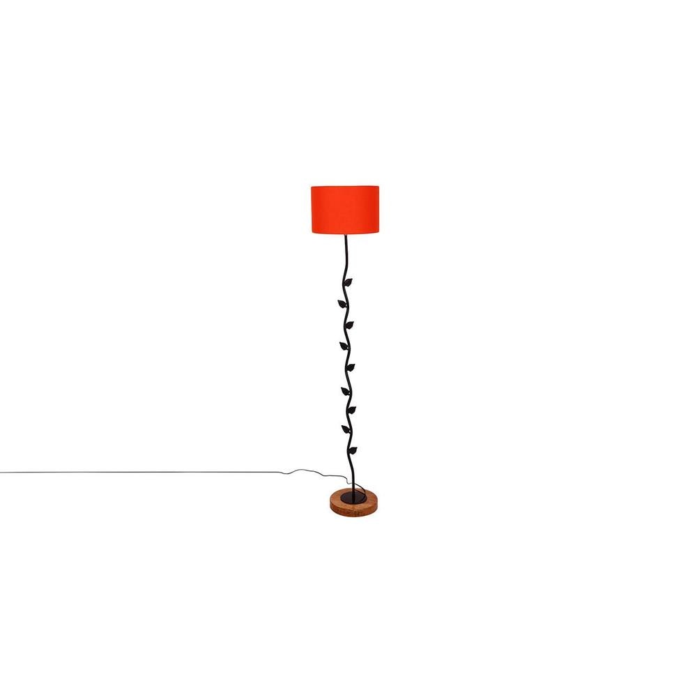 Ewan Orange Cotton Shade Floor Lamp