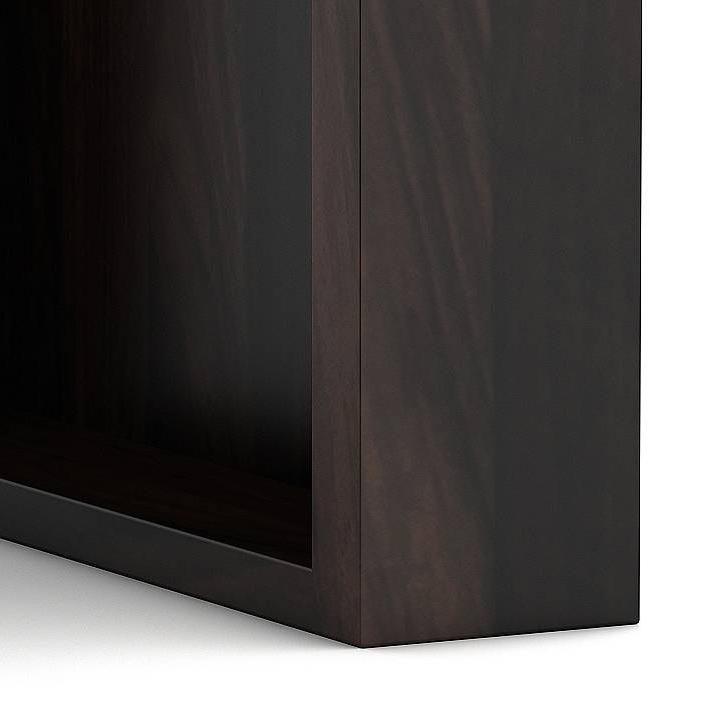 Epsilon Solid Wood Side Table in Mahogany Finish