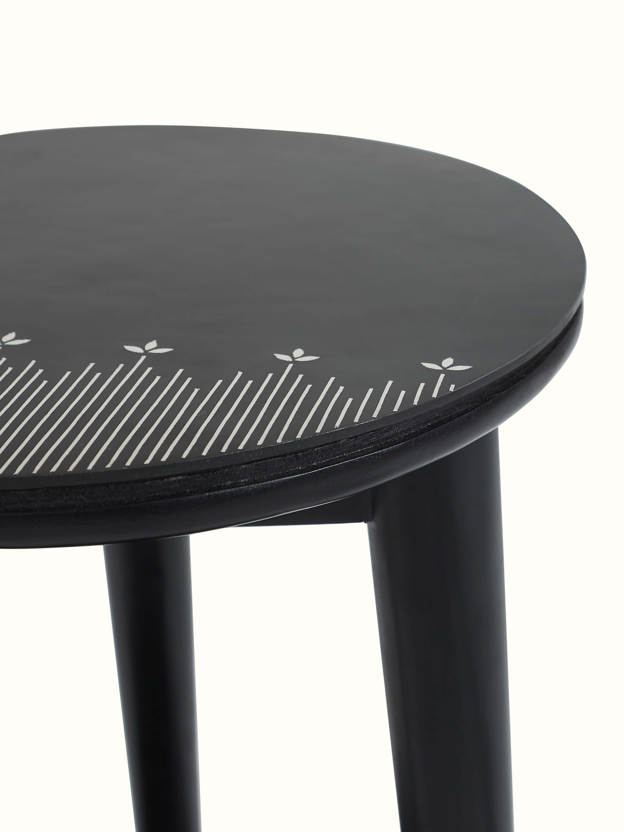 Mango Wood & Metal Bidriware Side & End Table