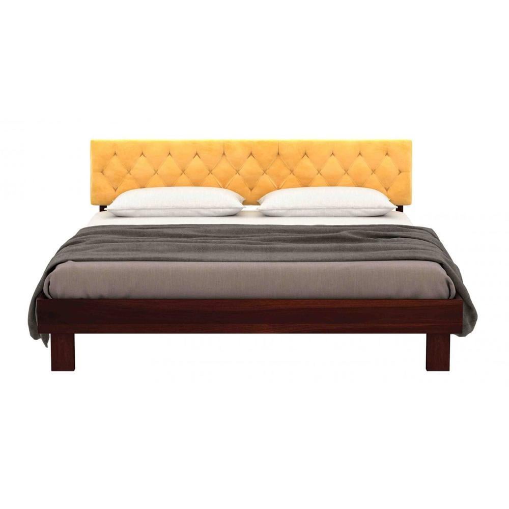 Sullivan Solid Wood King Size Non Storage Bed In Walnut Finish