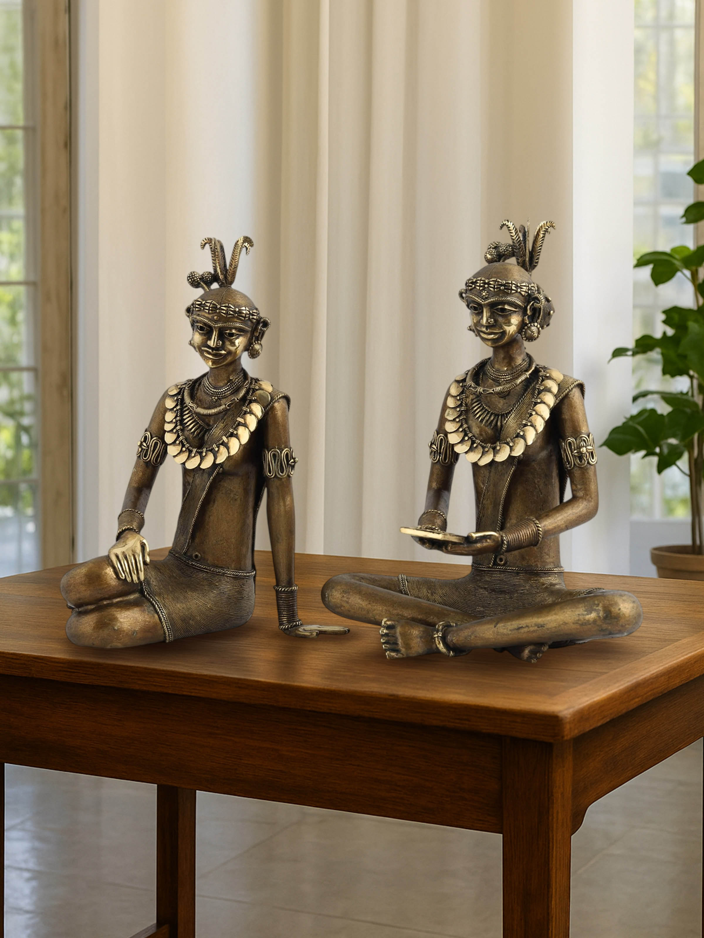 Dhokra Mobile Wali Brass Sculpture
