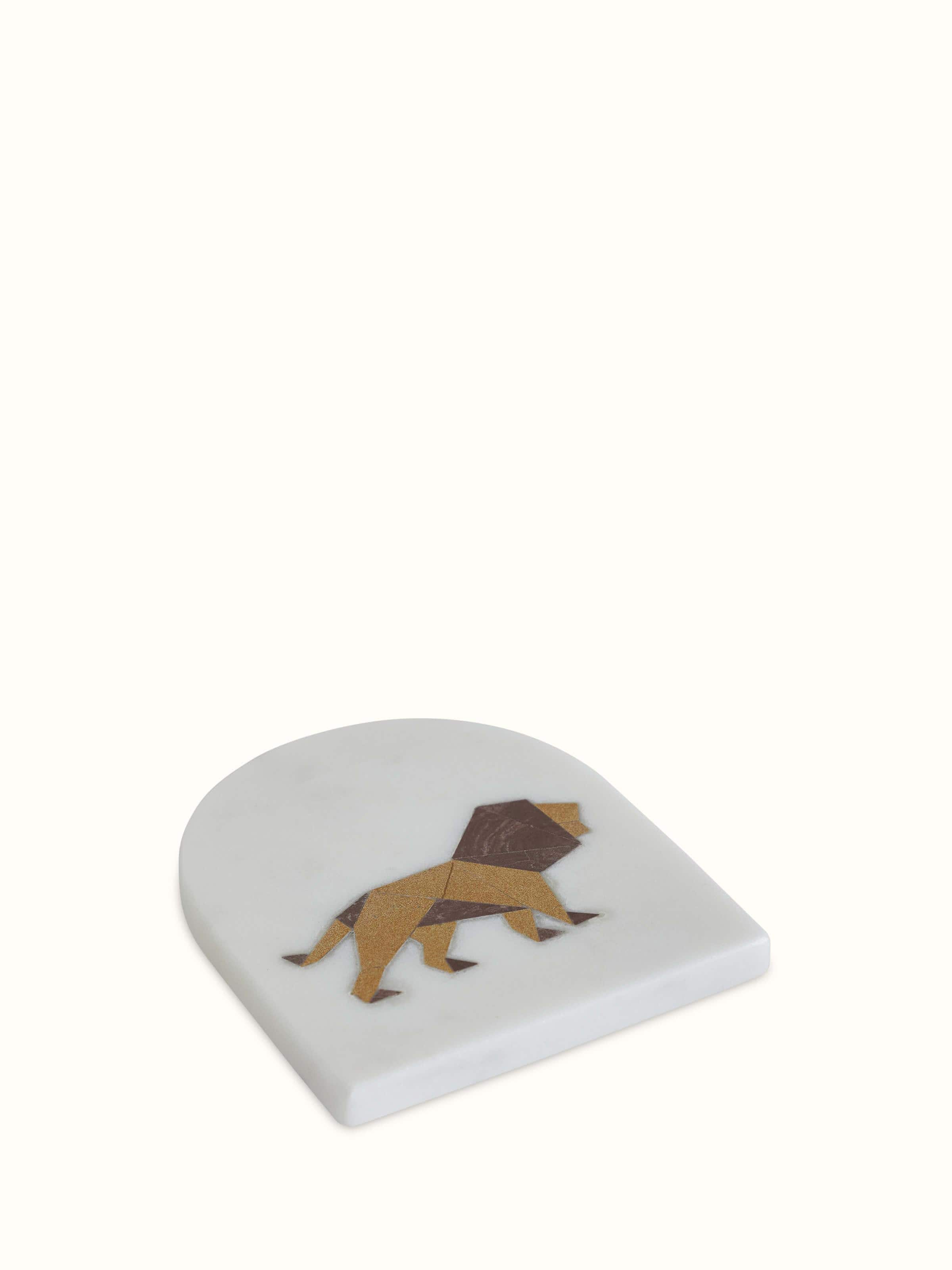 Vanraj Marble Carving Coaster Set