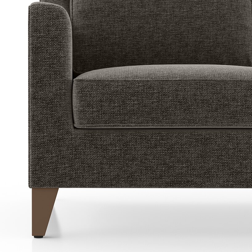 Abbey Sectional Sofa (Colour : Smoke Grey, Cushion : Hard, Seater : Right Aligned 3 Seater + Right Aligned Chaise)