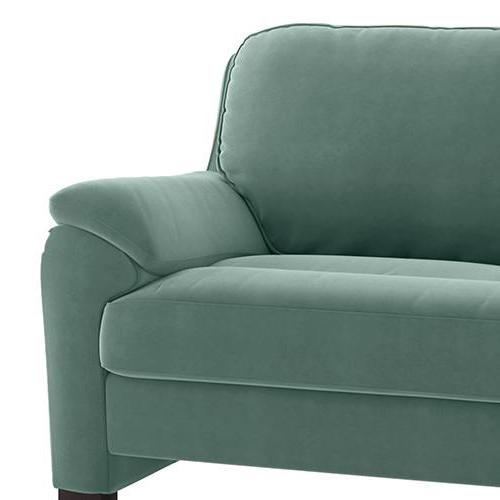 Farina Luxe 3 Seater Fabric Sofa in Dusty Turquoise Velvet Colour