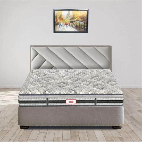 MemospaOrthopedic Euro Top With SRTX Technology 8 Inch Single Size Memory Foam Mattress (84X36 Inches), Rebonded Foam Backcare,All Side Quilted,SoftRelax Comfort
