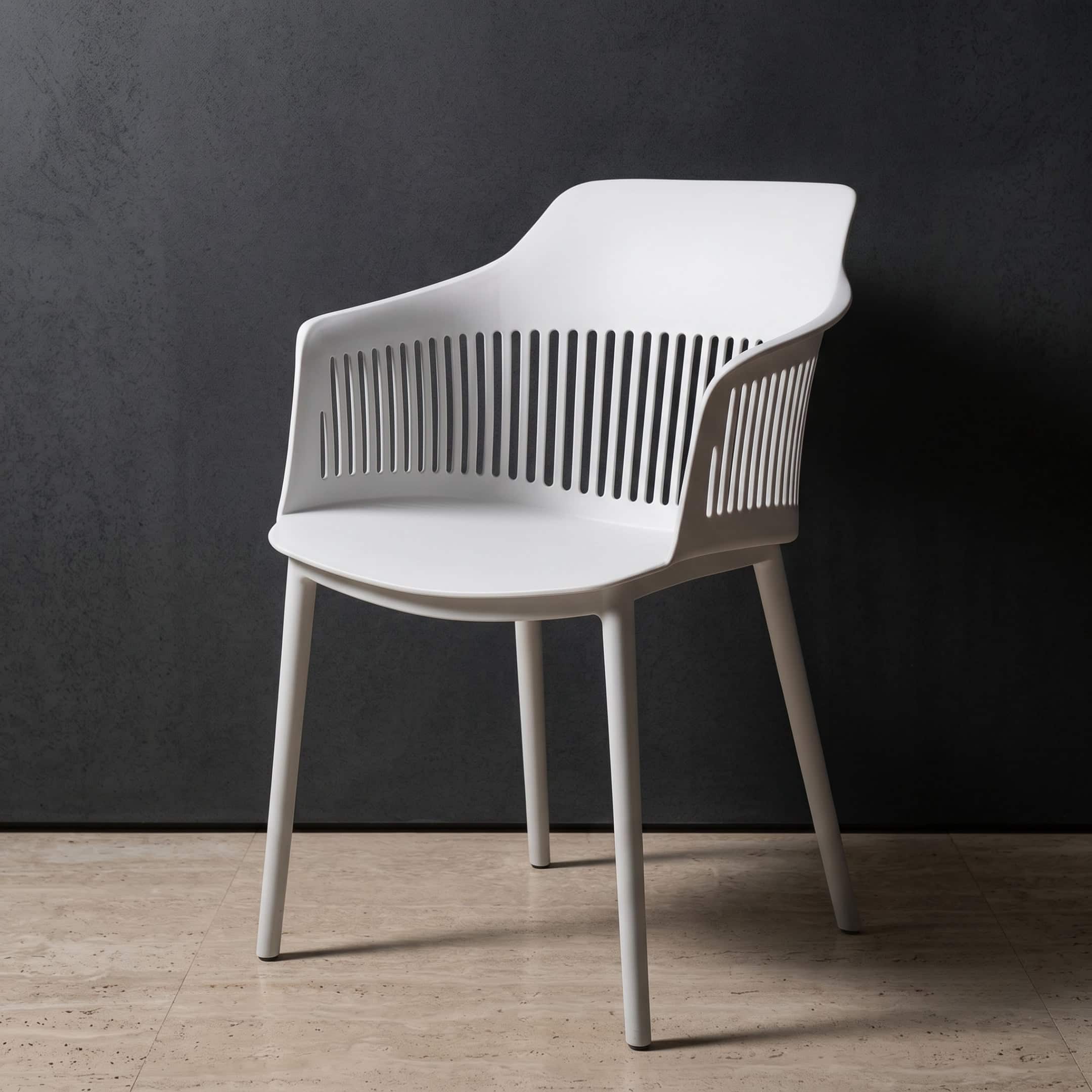 Kepler Brooks Senora Cafeteria Dining Chair in White Colour