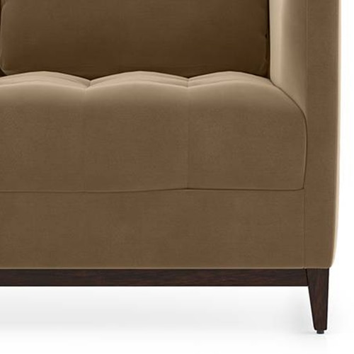 Florence Luxe 1 Seater Fabric Sofa in Fawn Velvet Colour