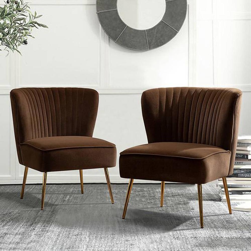 Crimson Accent Chair in Brown Colour