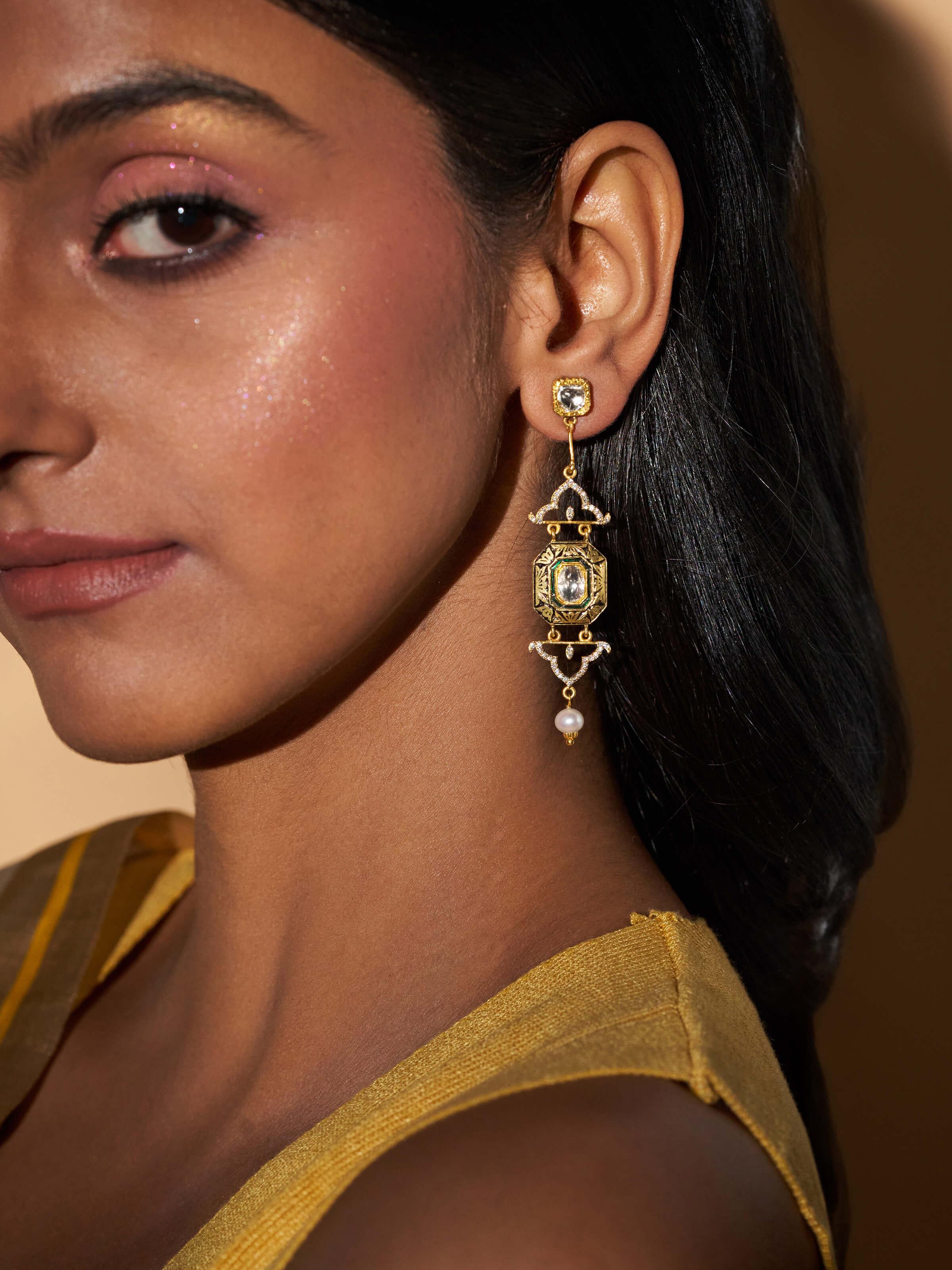Partash 18 Karat Gold Drop Earrings