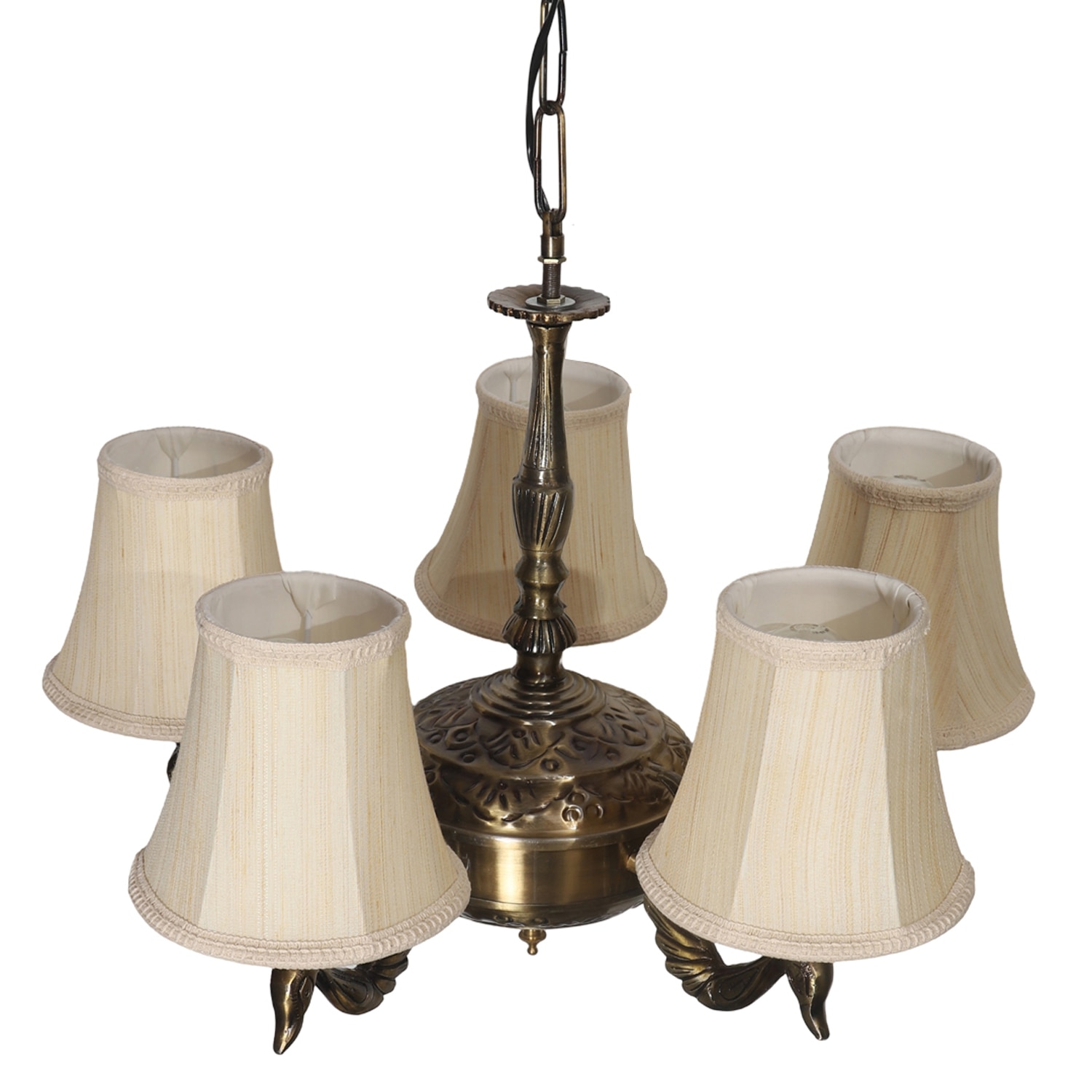 Devansh Gold Wall Mounted Lamp With Black Cotton Shade