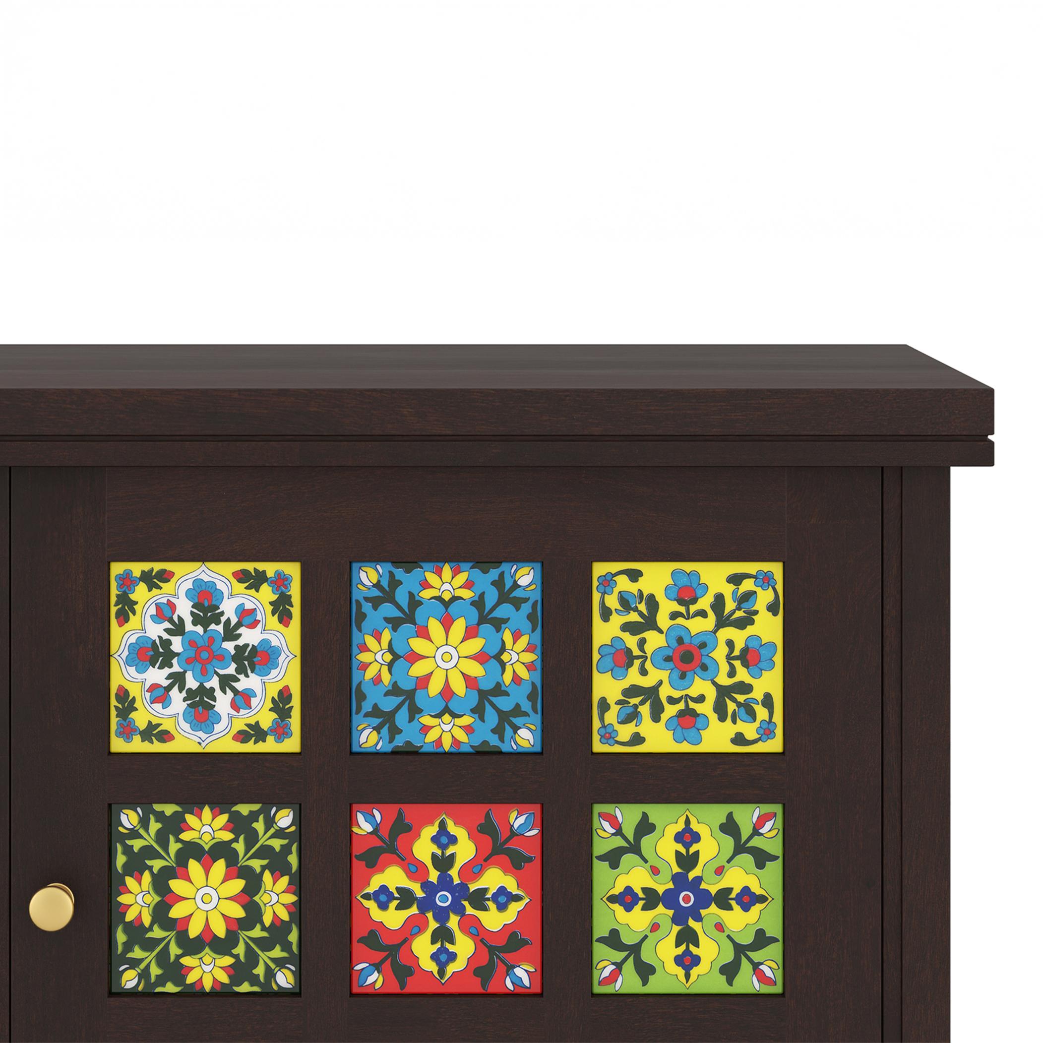 Azul Solid Wood TV Unit in Brushed Walnut Finish