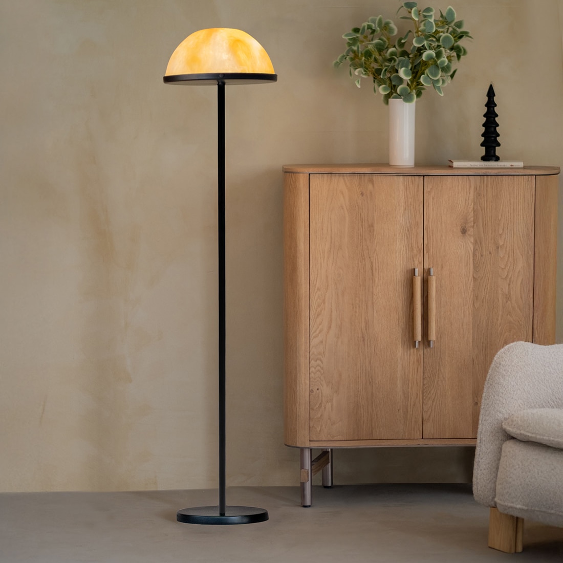 Crater Handcrafted  Floor Lamp - Orange Tree