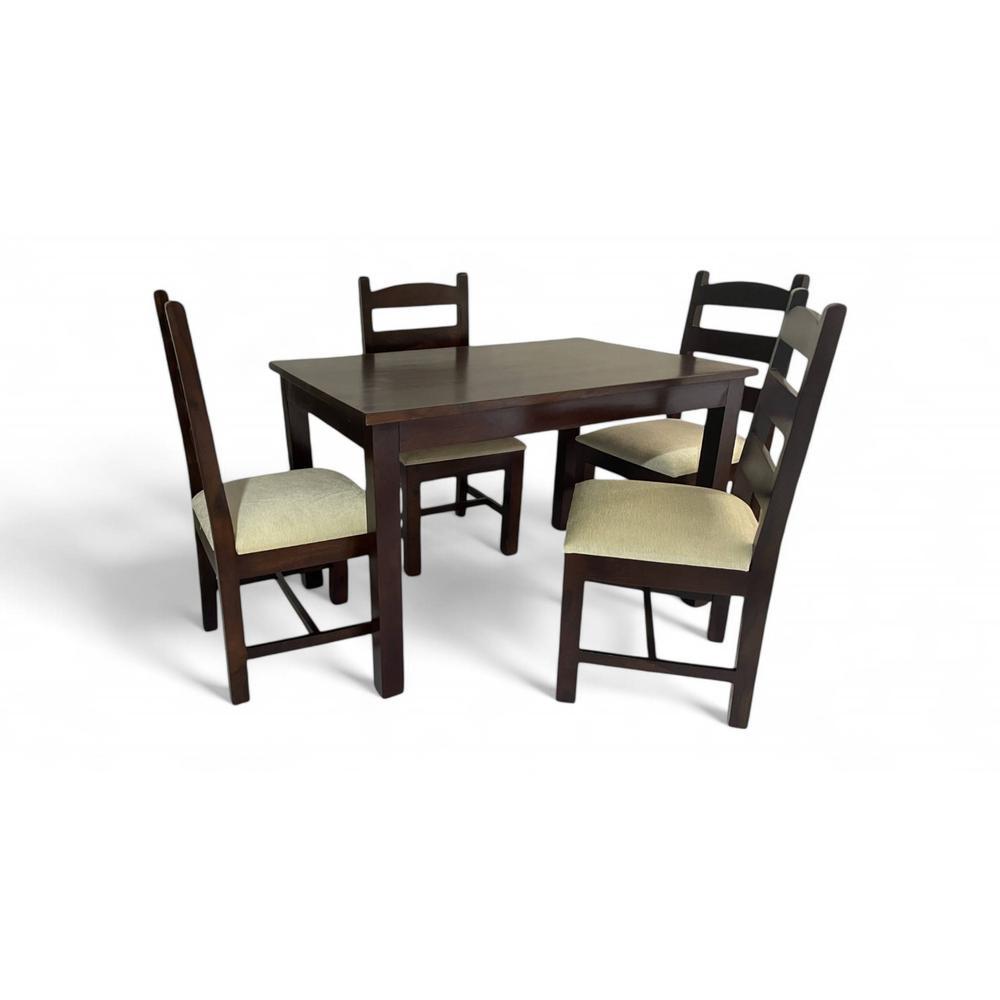 Oakmont Sheesham Wood Accent 4 Seater Dining Table Set