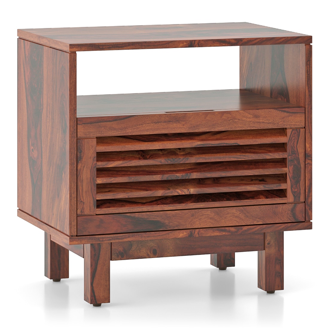 Cambry Solid Wood Bedside Table In Honey Finish