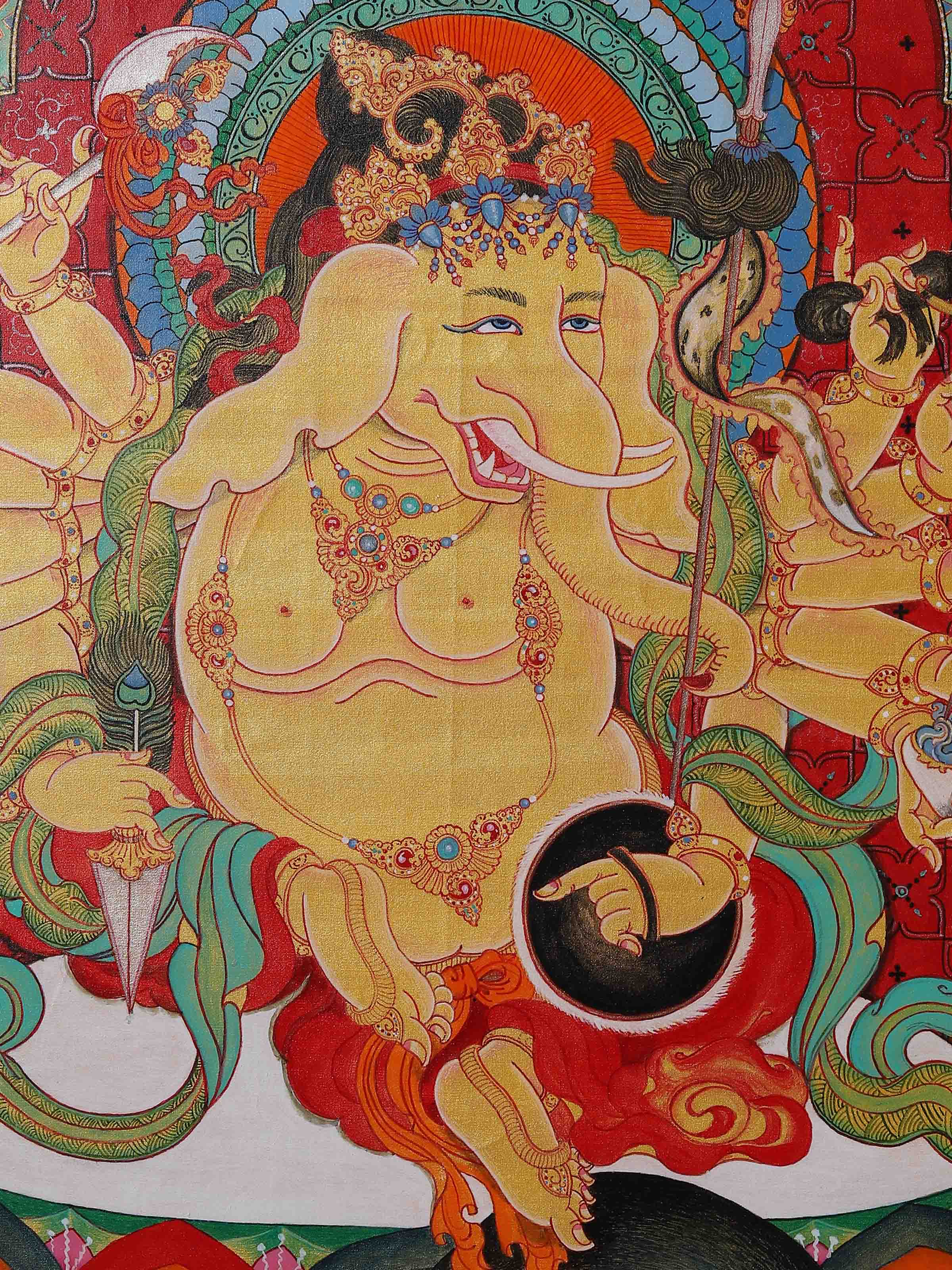 Chog Dhak Thangka Gold Painting