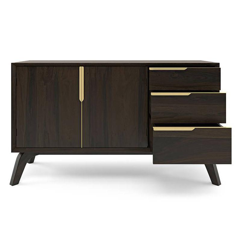 Taarkashi Solid Wood Sideboard in American Walnut Finish
