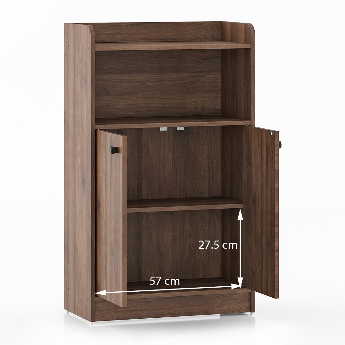 Miles Engineered Wood Bookshelf In Classic Walnut Finish