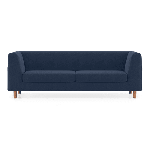 Rubik Premium 3 Seater Fabric Sofa in Lapis Blue Colour