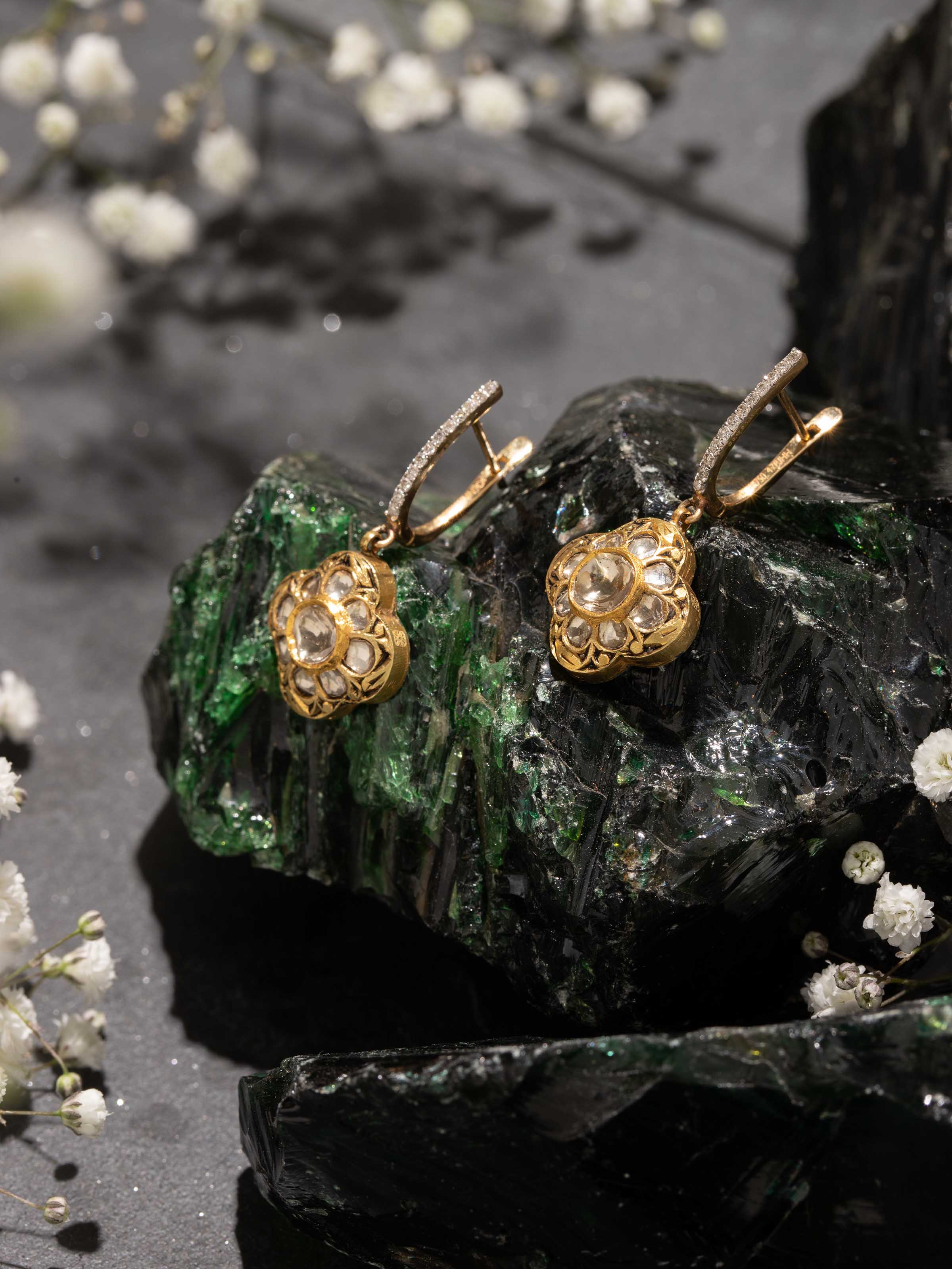 Partash 18 Karat Gold Drop Earrings