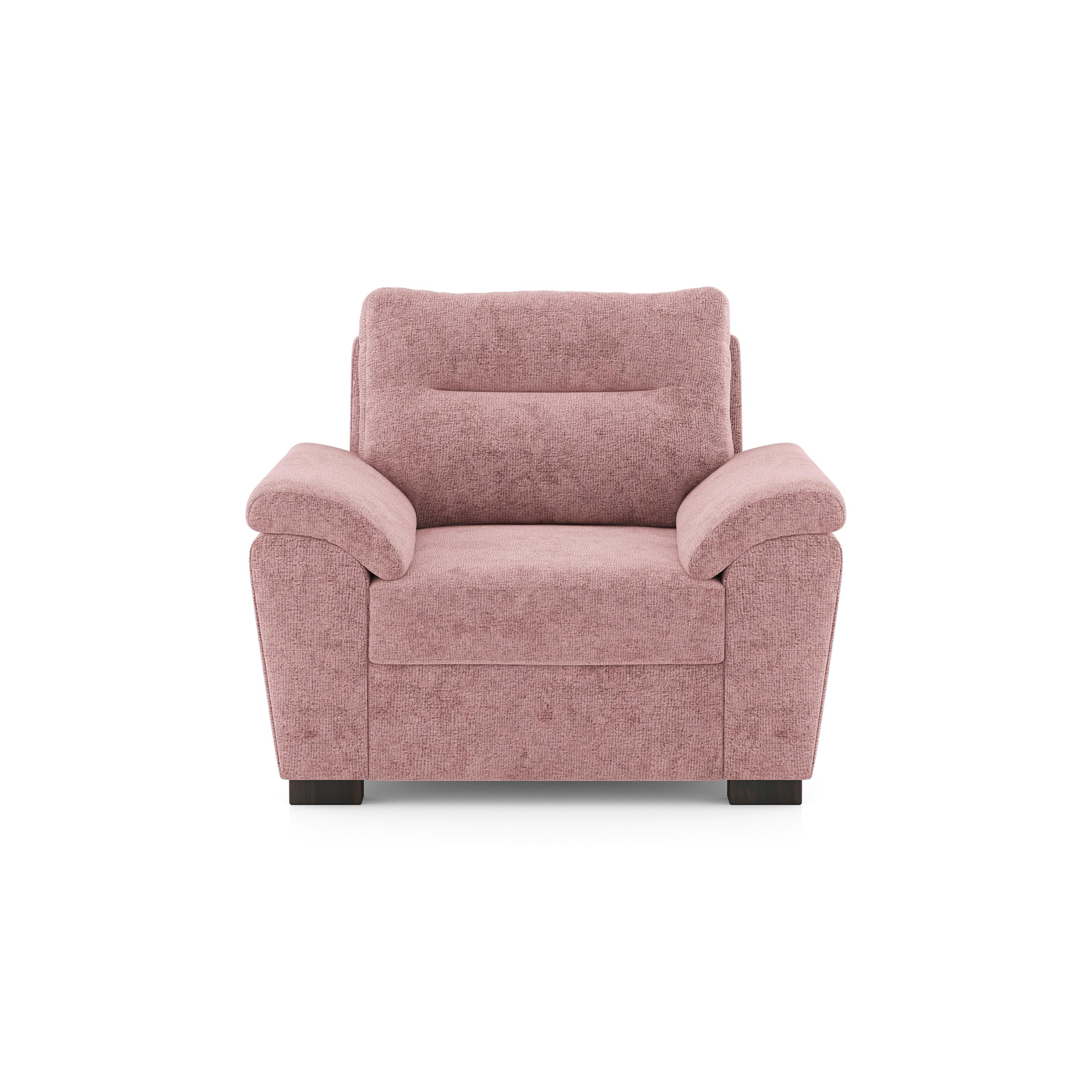 Adelaide Essential 1 Seater Fabric Sofa In Desert Rose