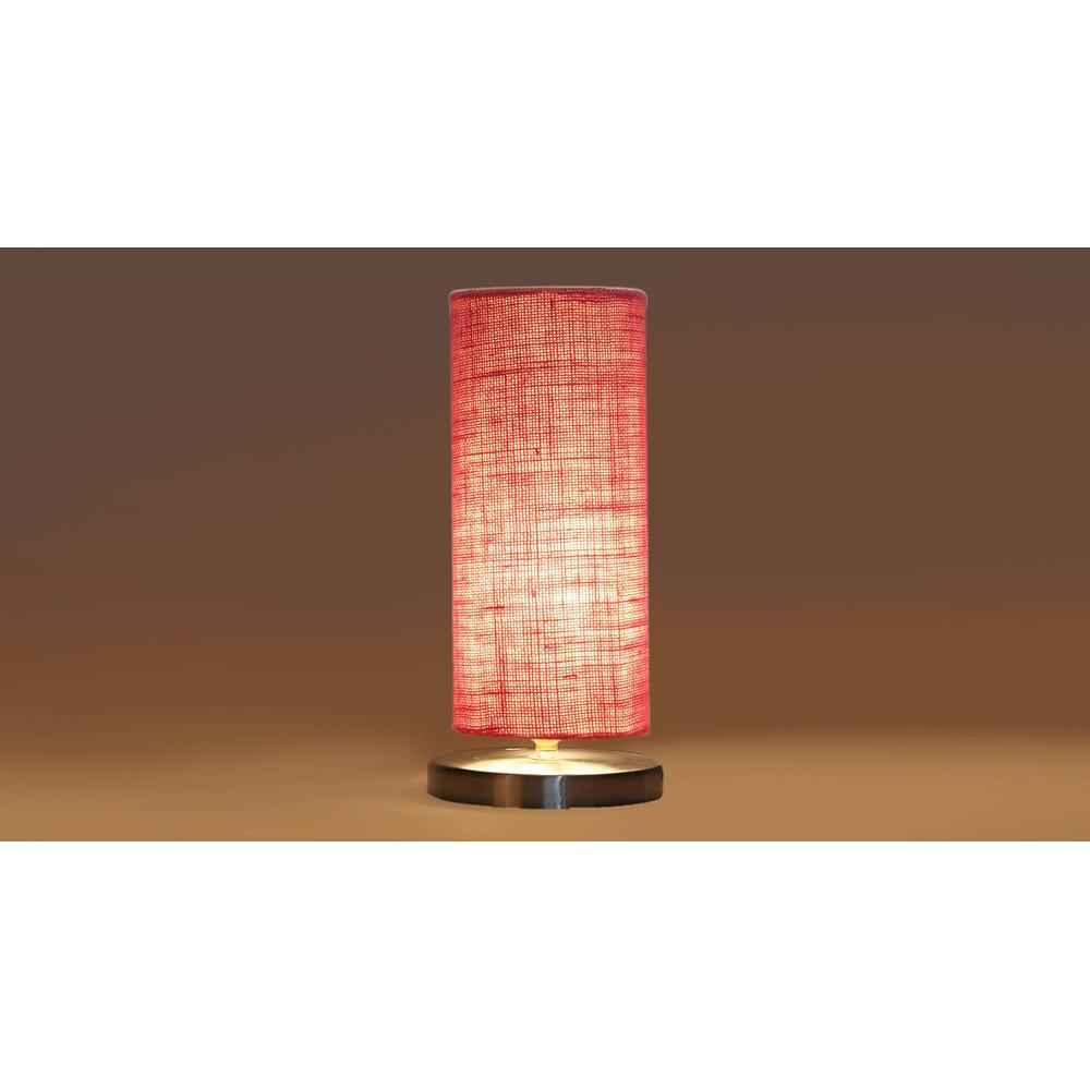 Pink Jute table lamp with Steel Base -10