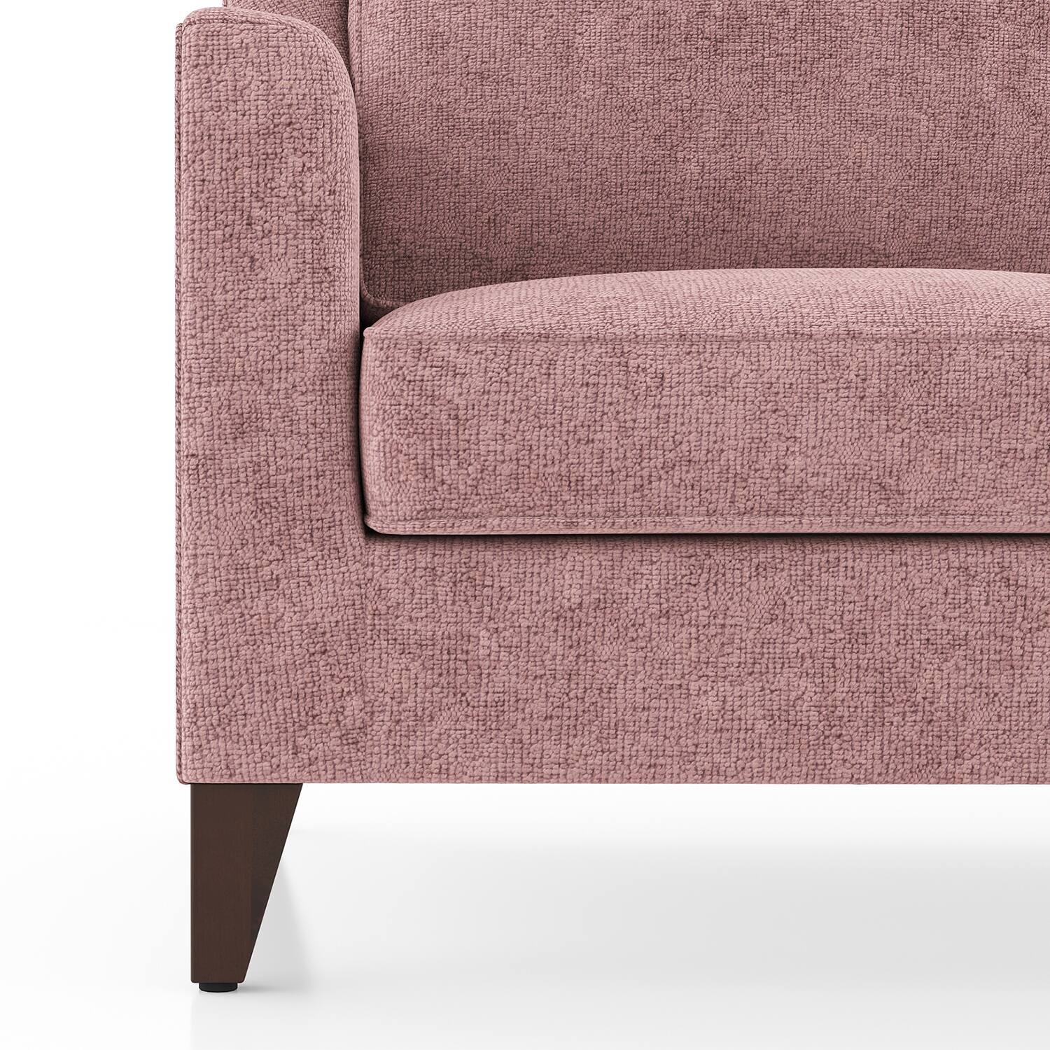 Abbey Sofa (Colour : Desert Rose, Cushion : Hard, Seating Capacity : 1 Seater)