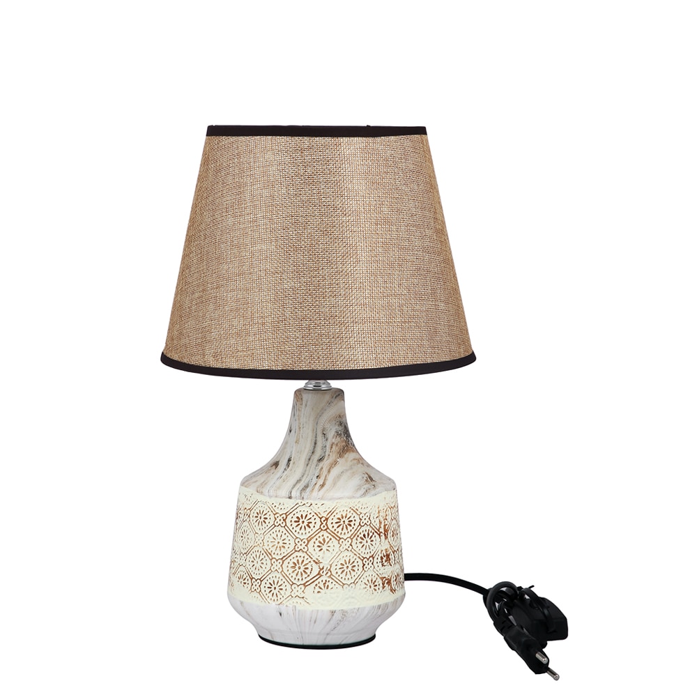 Serenity Metallic Glow Table Lamp Brown Base