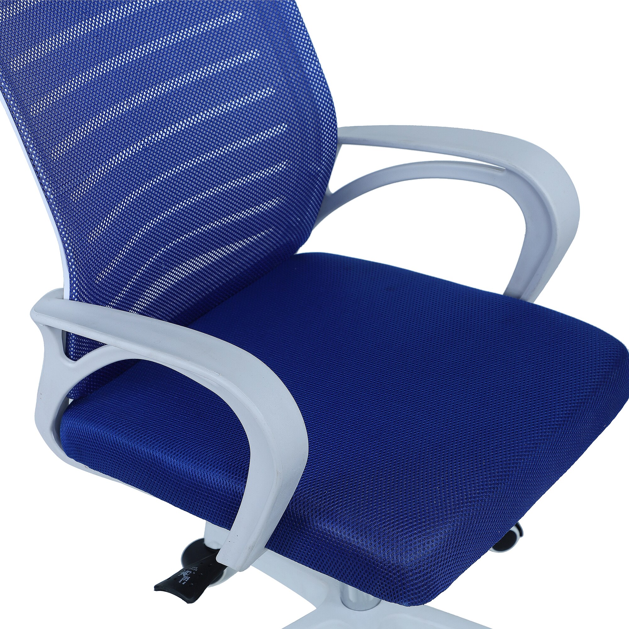 Mmarveal Mid Back Ergonomic Chair in Blue Colour
