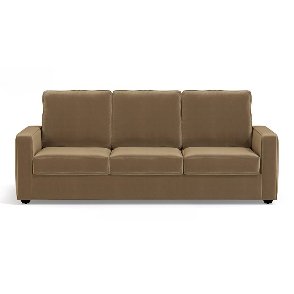 Apollo Sofa Set (Colour : Fawn Velvet, Cushion : Soft, Back Type : High Back, Seater : 3+2+1)