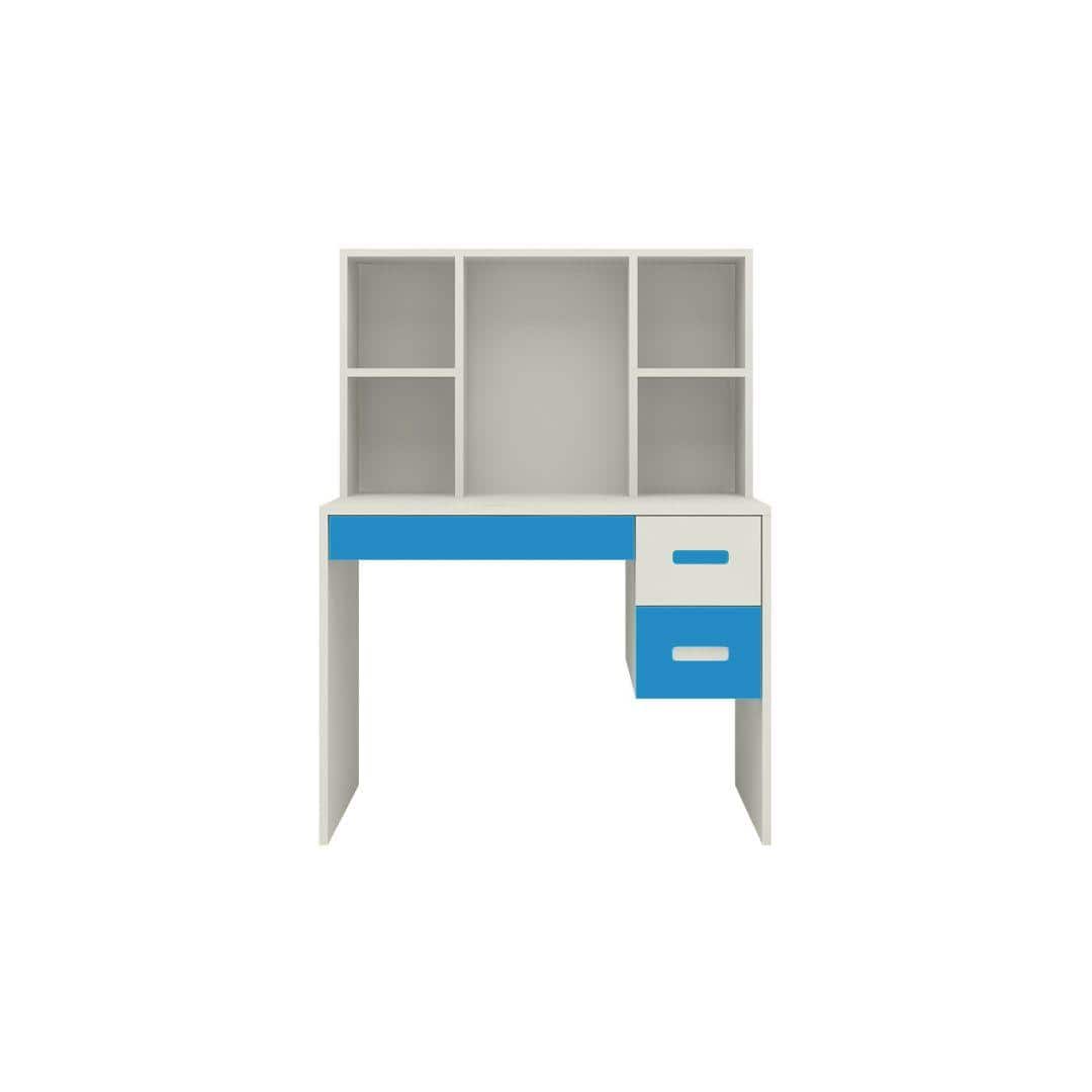 Tiara Kids Study Desk with 3 Drawers and Built In Bookshelf in Azure Blue Colour