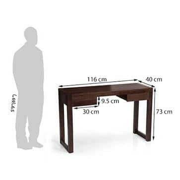 Austen Solid Wood Study Table in Mahogany Finish