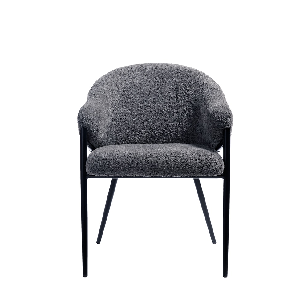 Vale Fabric Dining Chair in Grey Colour - Living Shape