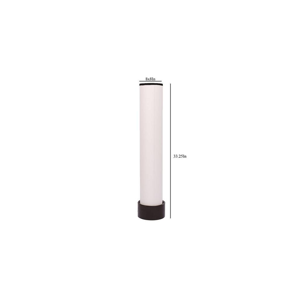 Chaka White Cotton Shade Floor Lamp