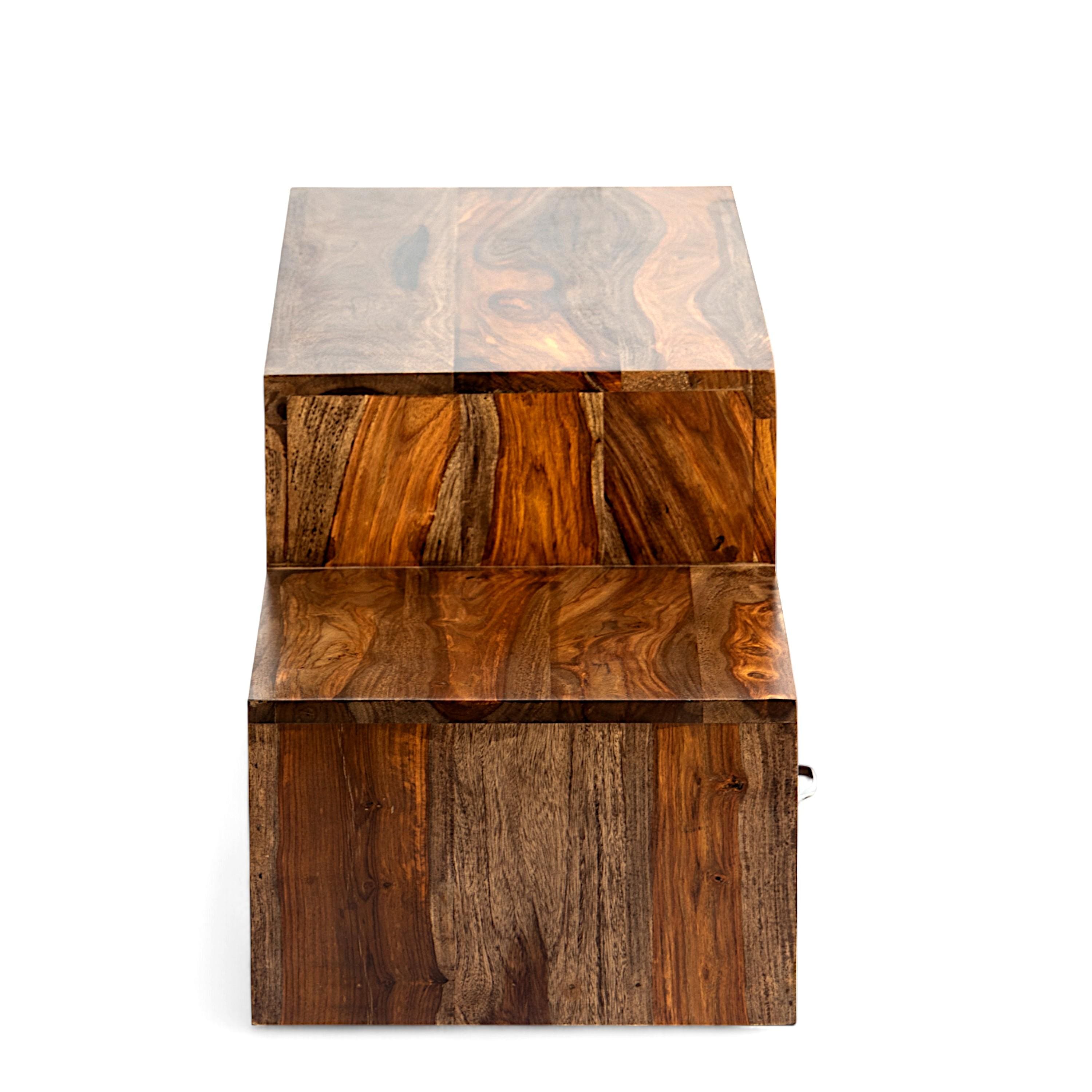 Vintara Sheesham Wood Contemporary TV Entertainment Unit for TV upto 60 inch in TEAK FINISH