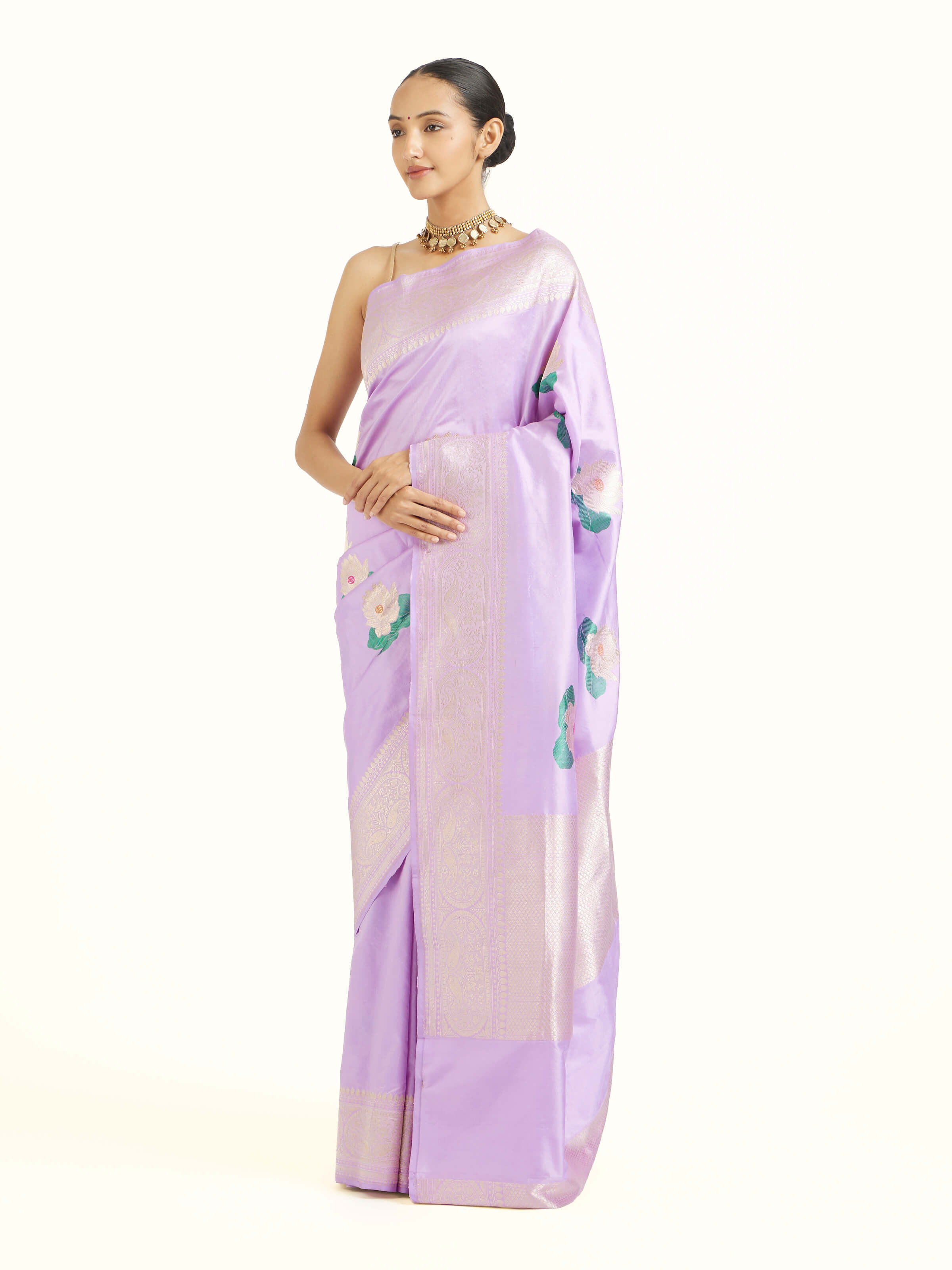 Blue Banarasi Kadhwa Silk Saree