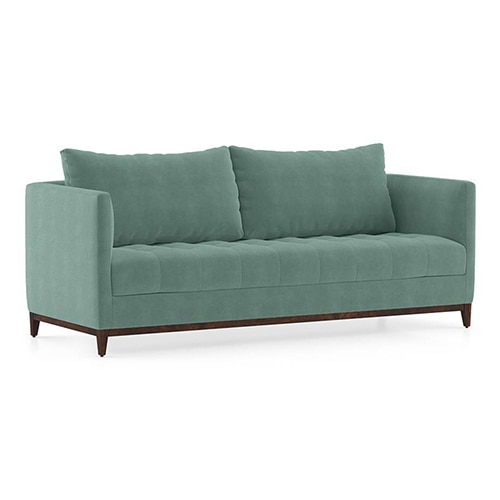 Florence Compact Sofa Set (Colour : Dusty Turquoise Velvet , Seater : 3+1+1)