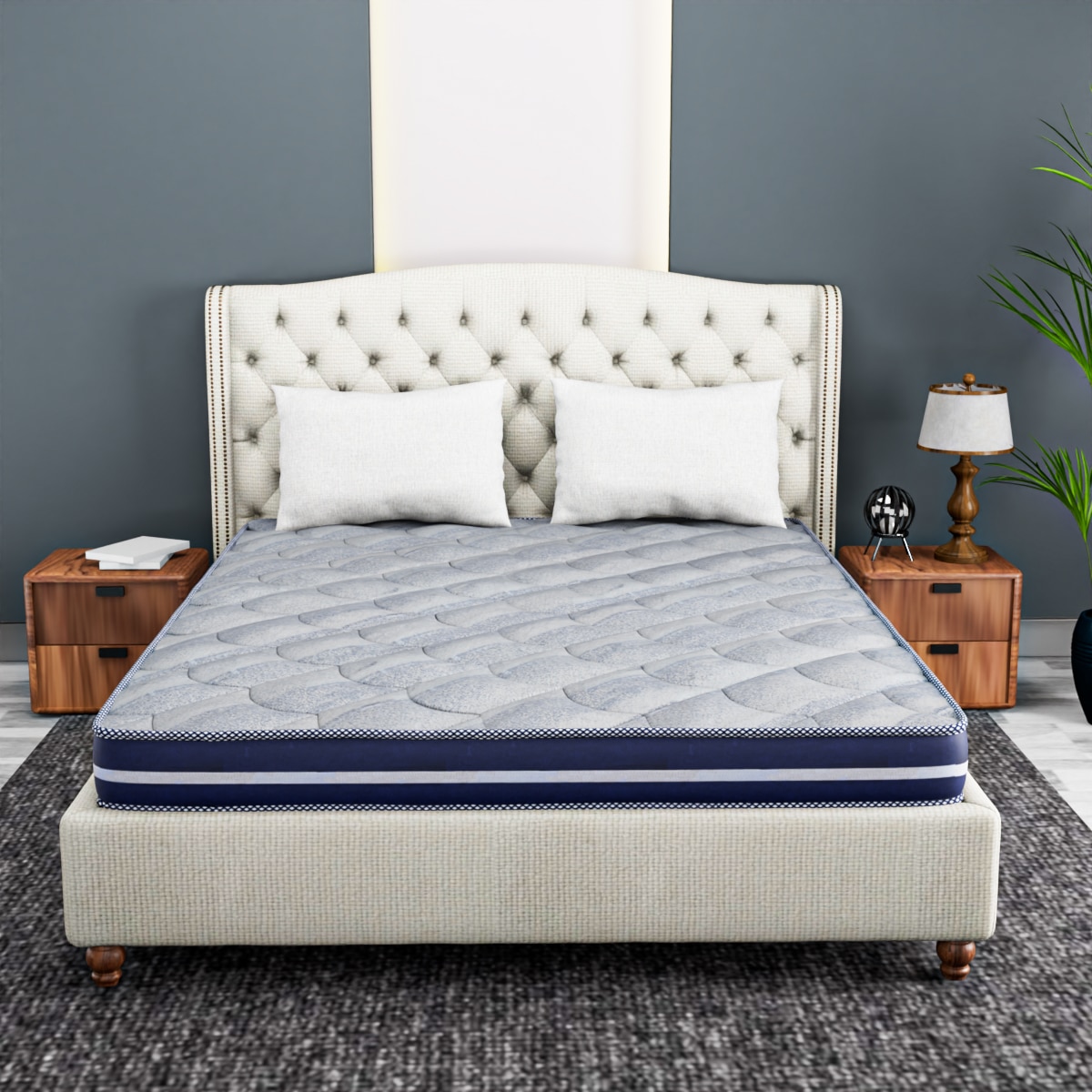 Drilled Air Cool Luxury Bond Memory Double Mattress 75 X 48 8 Inches