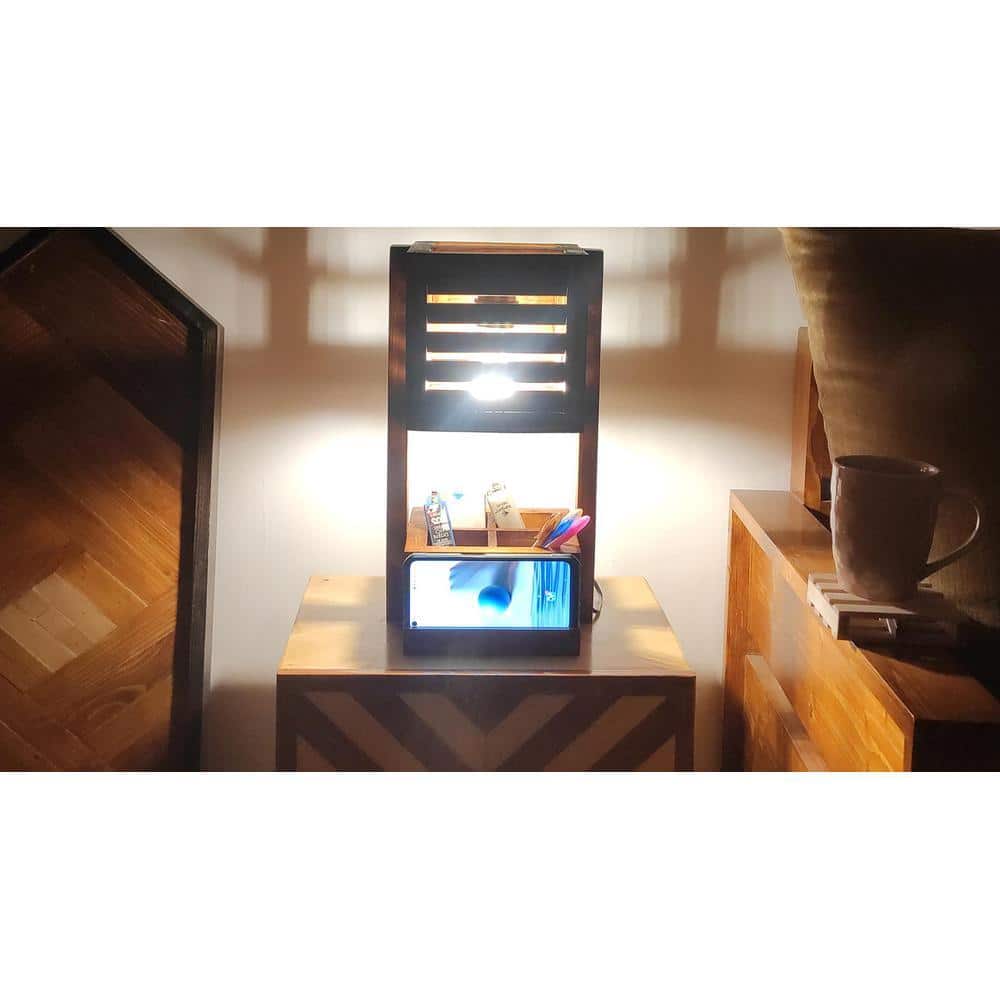 Minister Wooden Table Lamp With Mobile Stand