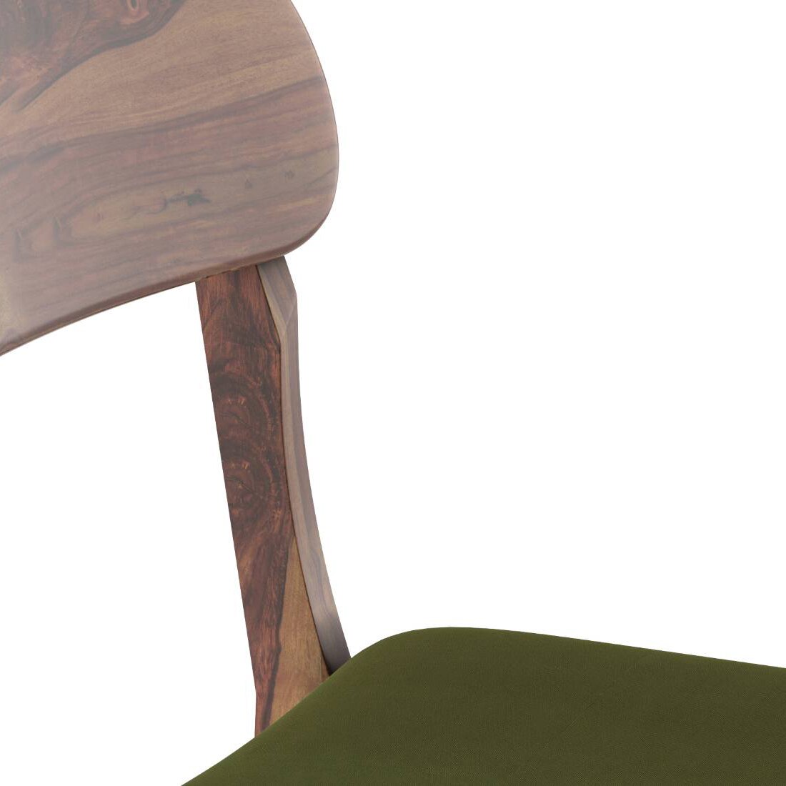 Vivien Solid Wood Dining Chair Set Of 2 In Teak Finish