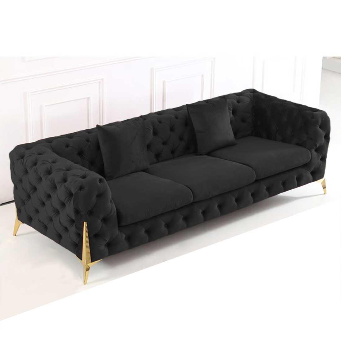 Norman Fabric Sofa - Black