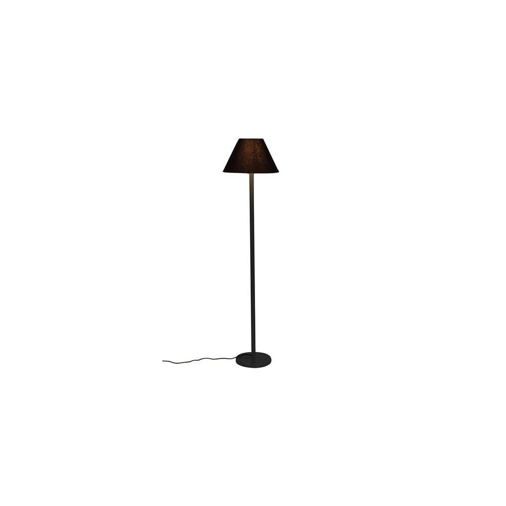 Vihaan Black Fabric Shade Floor Lamp with Black Iron Base