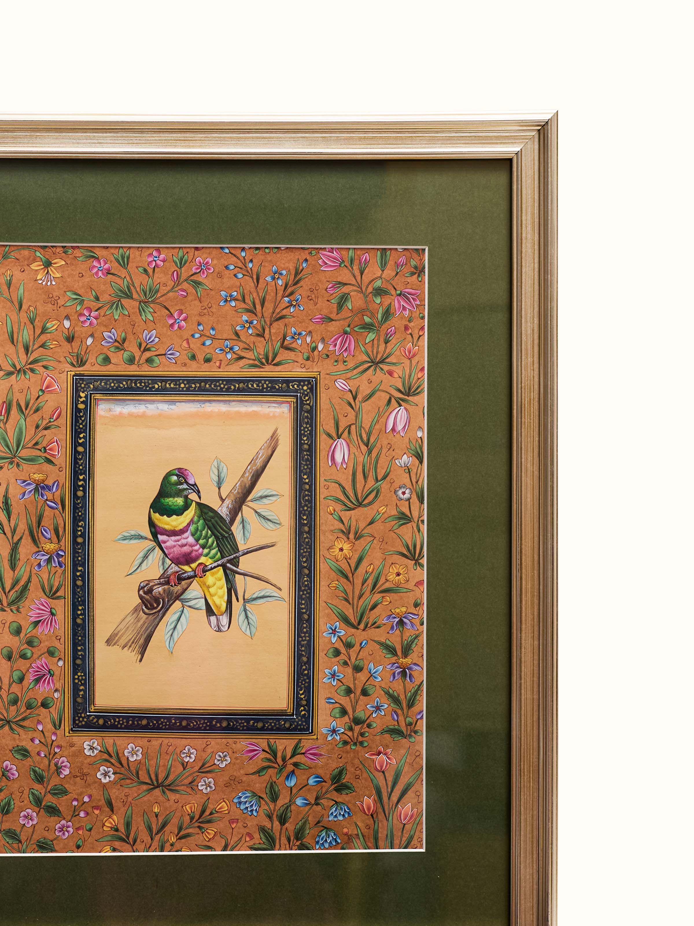 Coppersmith Barbet Miniature Painting
