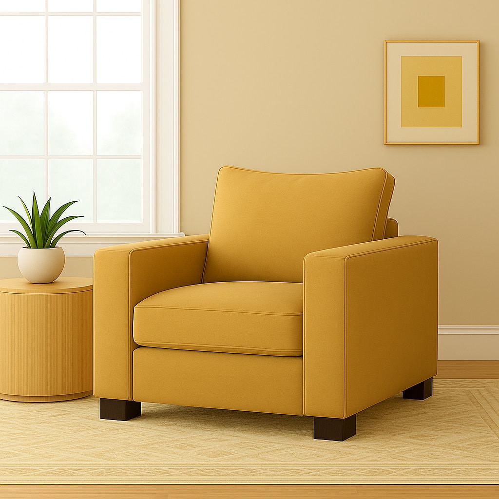 Lawson 1 Seater Sofa In Leatherette Beige Color