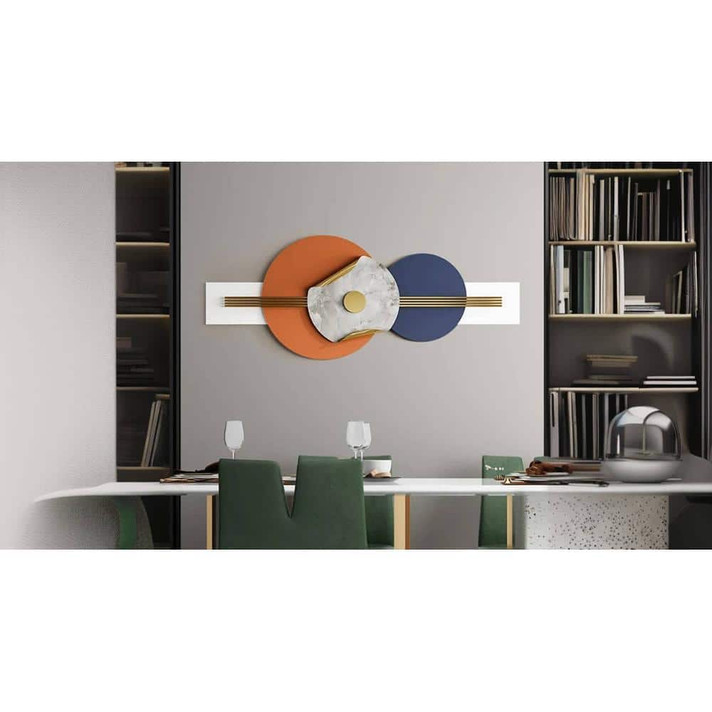 Blue And Orange Wall Decor Metal Wall Art