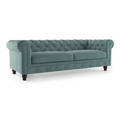 Winchester Sofa Set (Colour : Dusty Turquoise Velvet , Seater : 3+2+1+1)