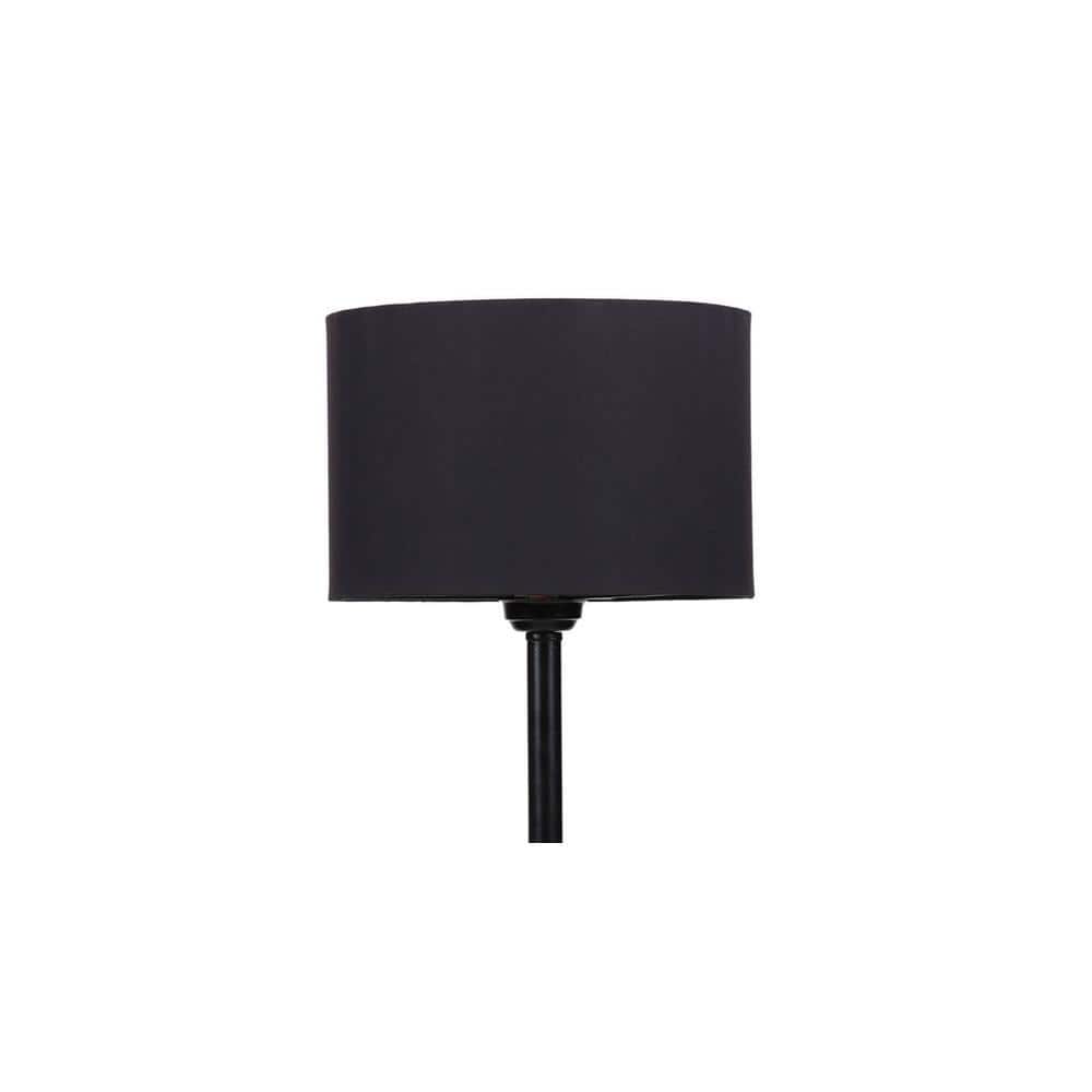 Fox Black Cotton Shade Floor Lamp